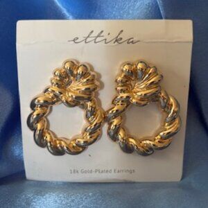 NWT ettika Earrings Gold Plated